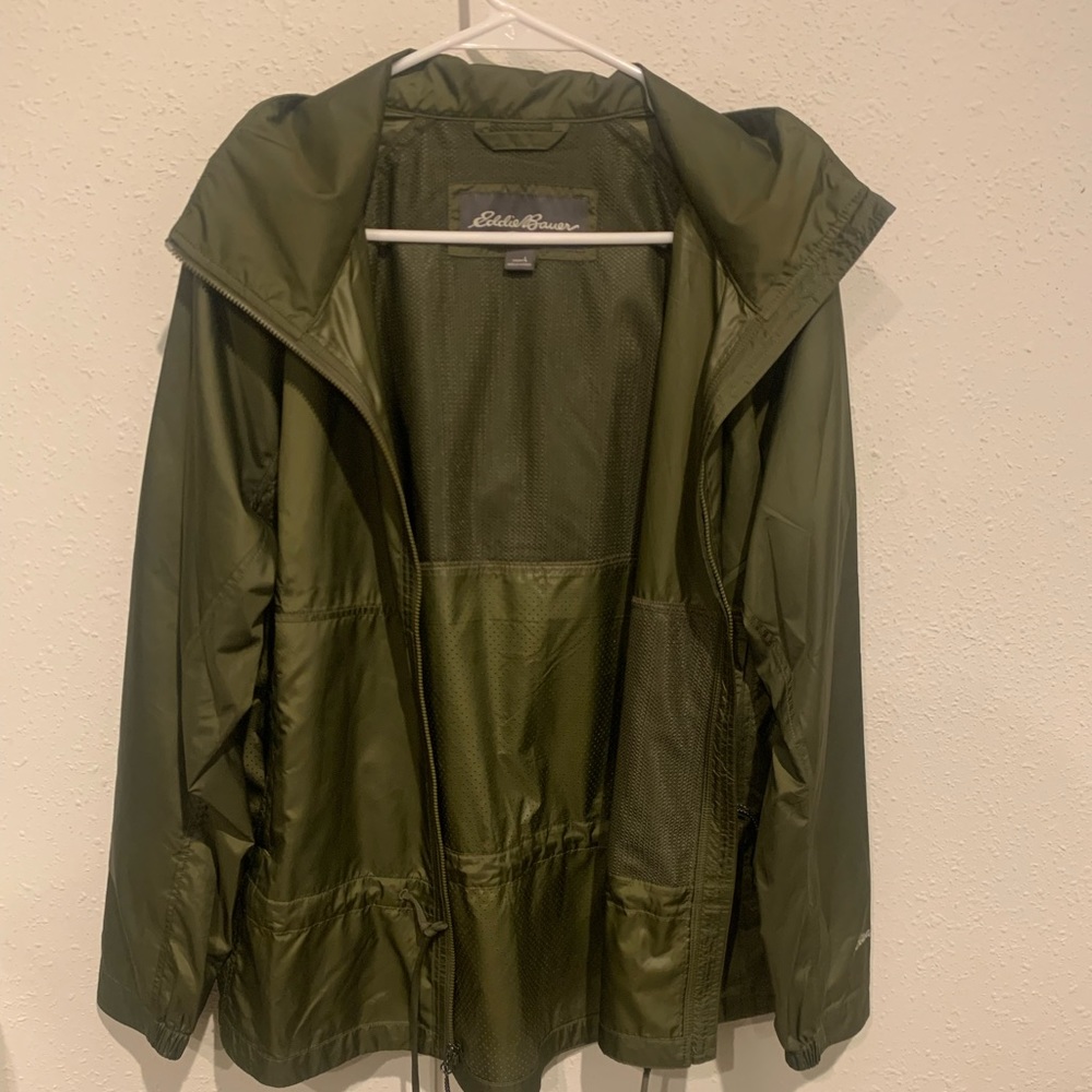 Eddie Bauer Light Jacket Olive Green Large